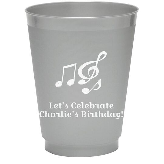 Music Notes Colored Shatterproof Cups